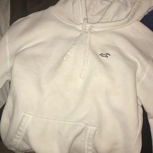 white holister hoodie .